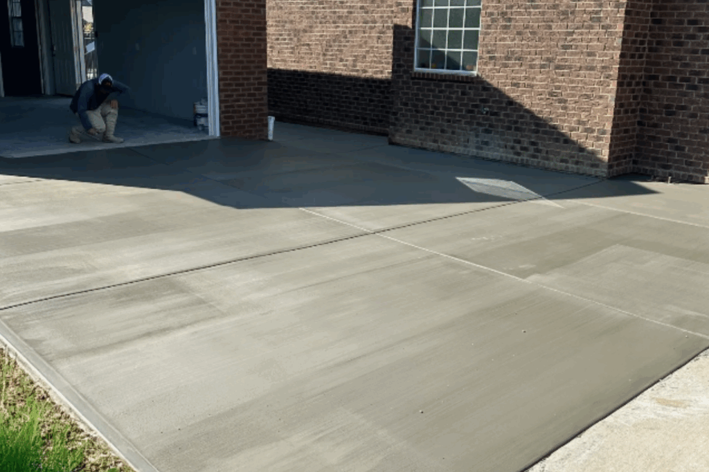 concrete driveway installation