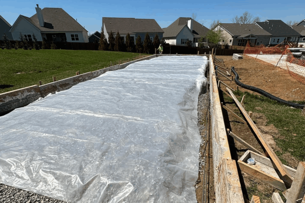 concrete sidewalk installation