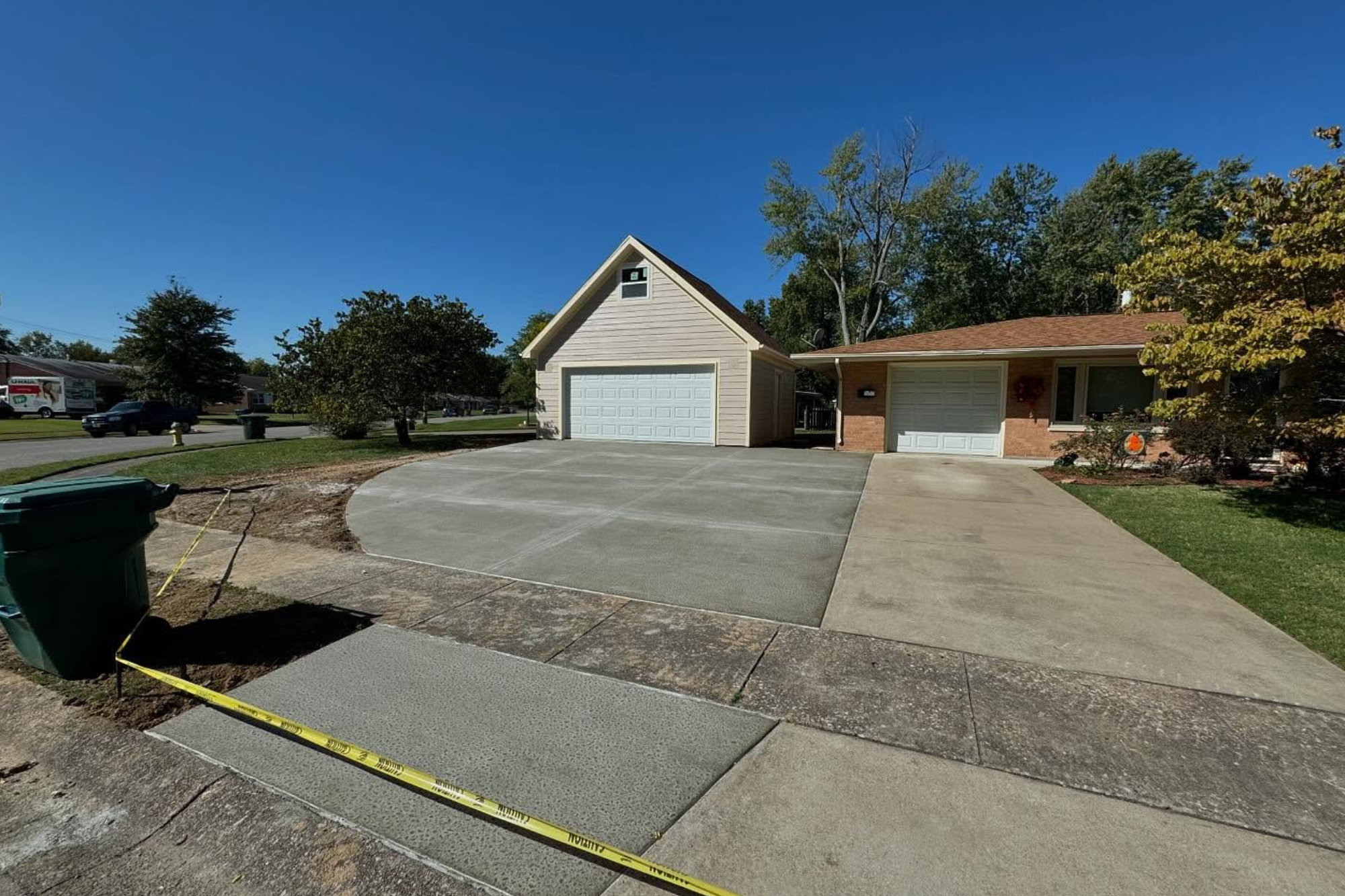 concrete driveway installation