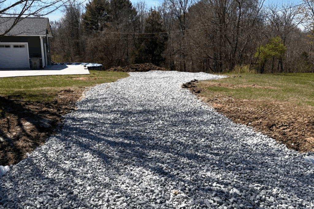 concrete driveway installation