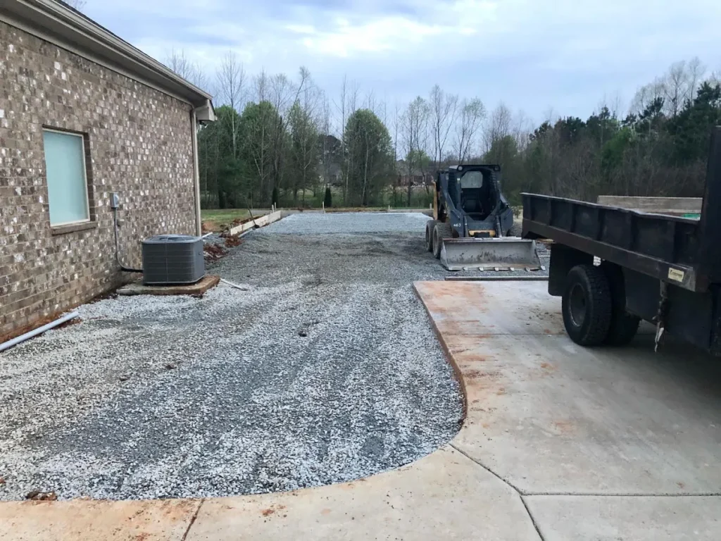 concrete sidewalk installation
